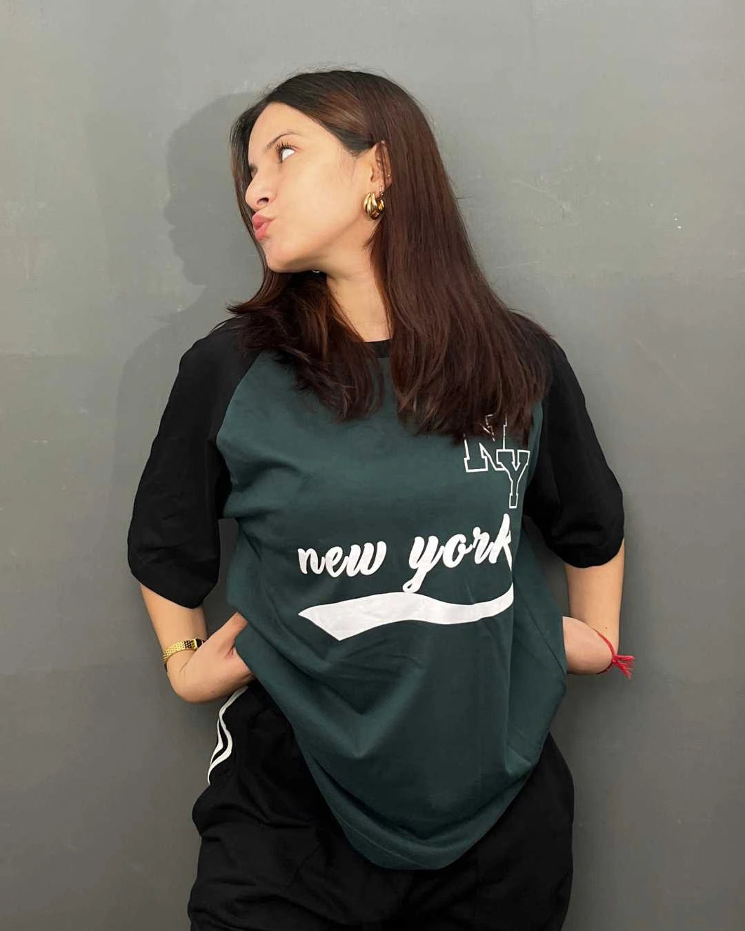 New York Raglan Oversized T-Shirt