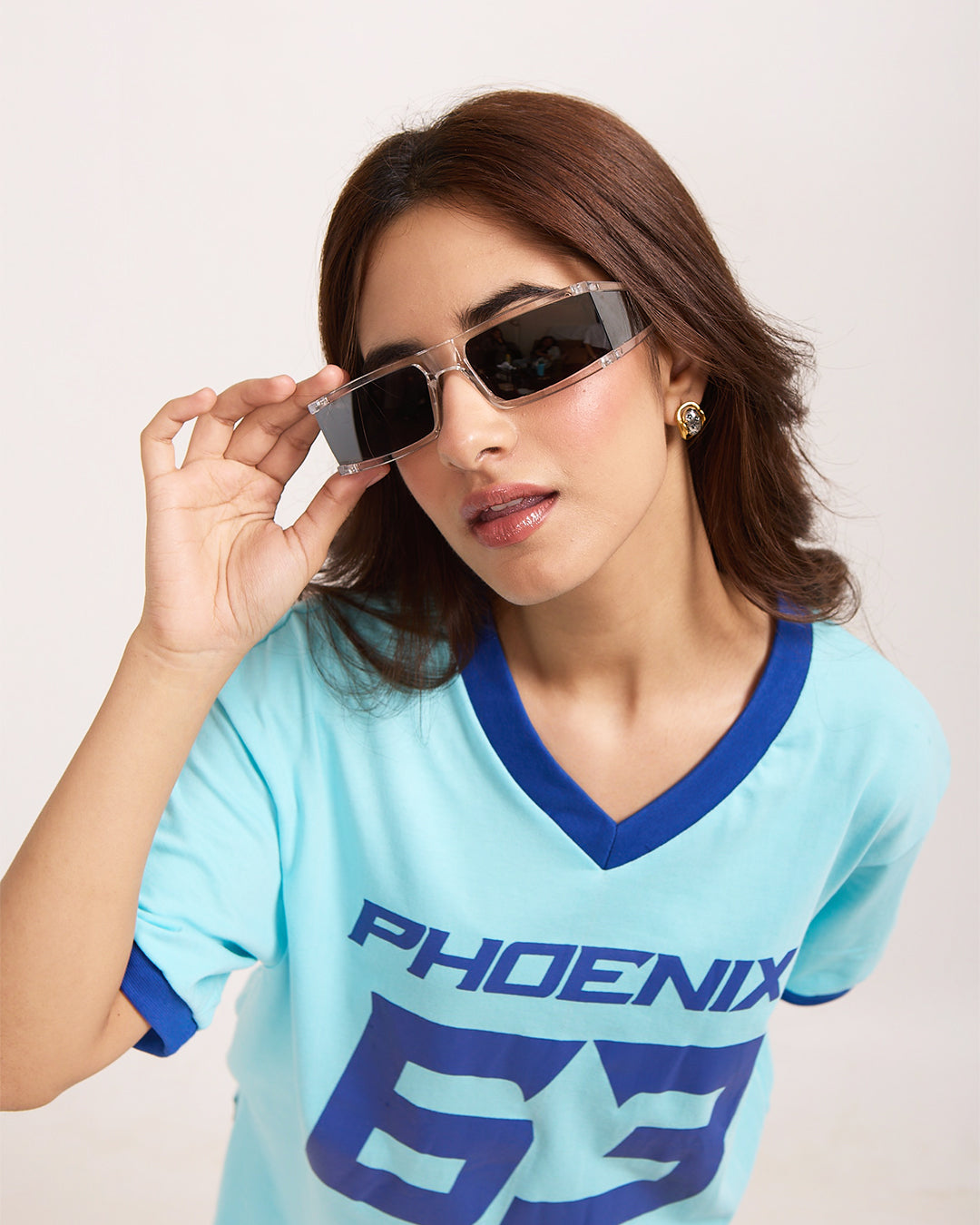 Phoenix Tap-Out V-Neck Oversize T-Shirt