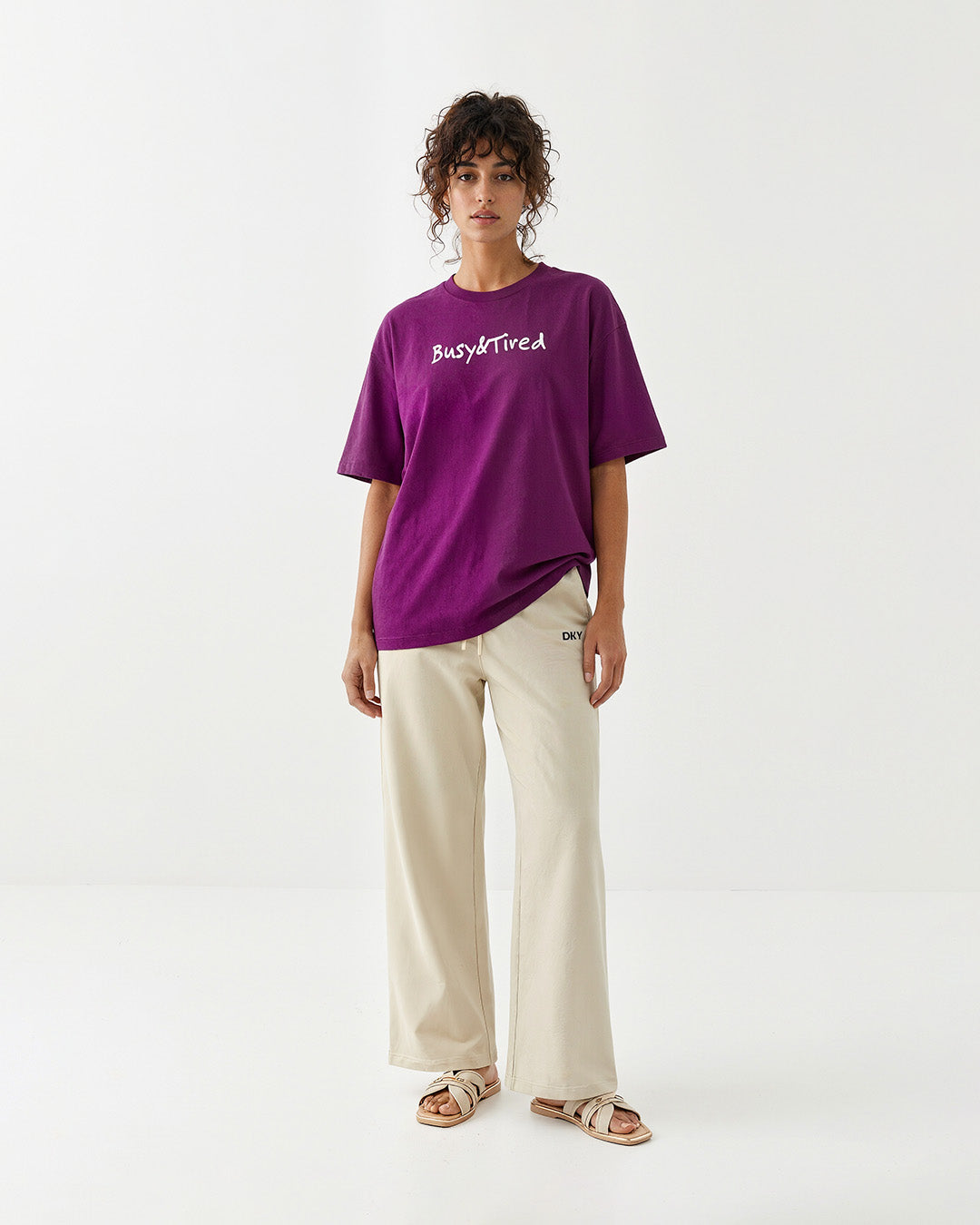 Beige Sweatpants Co-ord Set