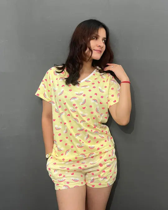 Rainbow Dream Cotton Shorts Set