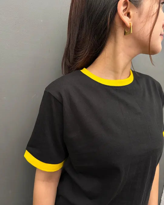 Tap Out T-Shirt - Black & Yellow