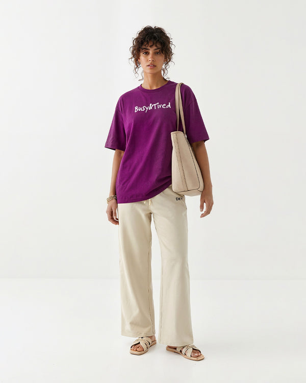 Beige Sweatpants Co-ord Set
