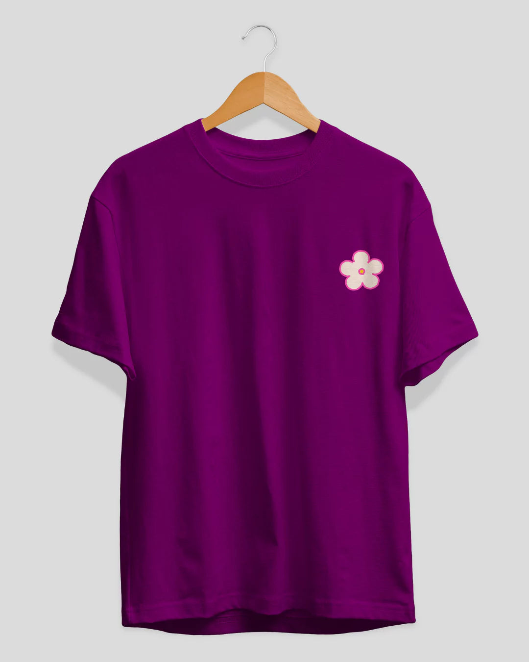 Pink Outline Phool T-Shirt