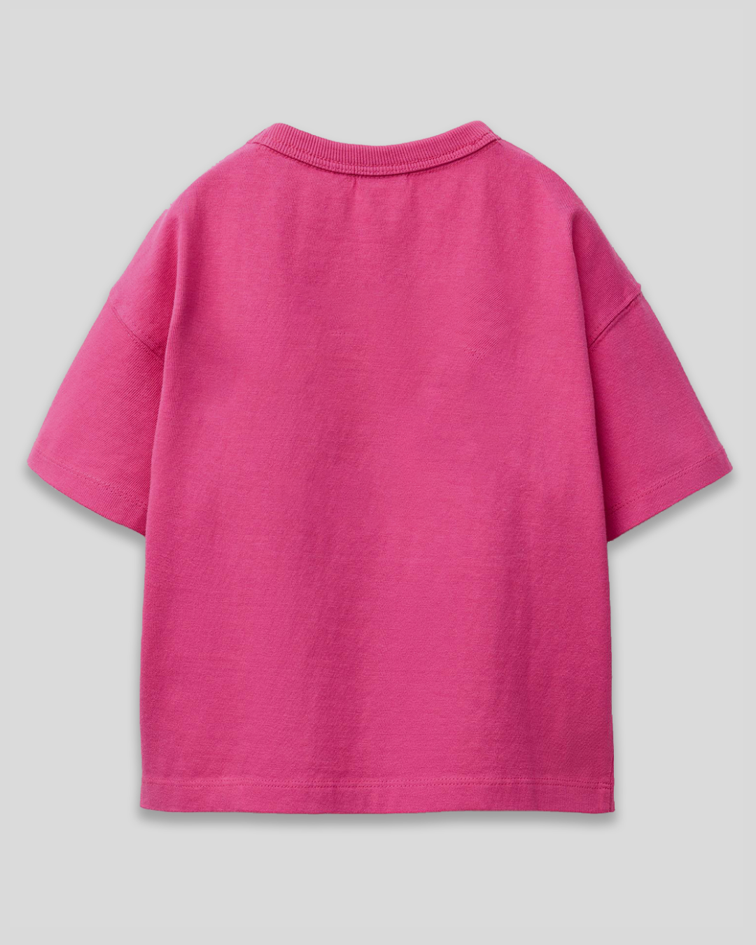 Hot Pink Plain Boxy Oversized T-Shirt