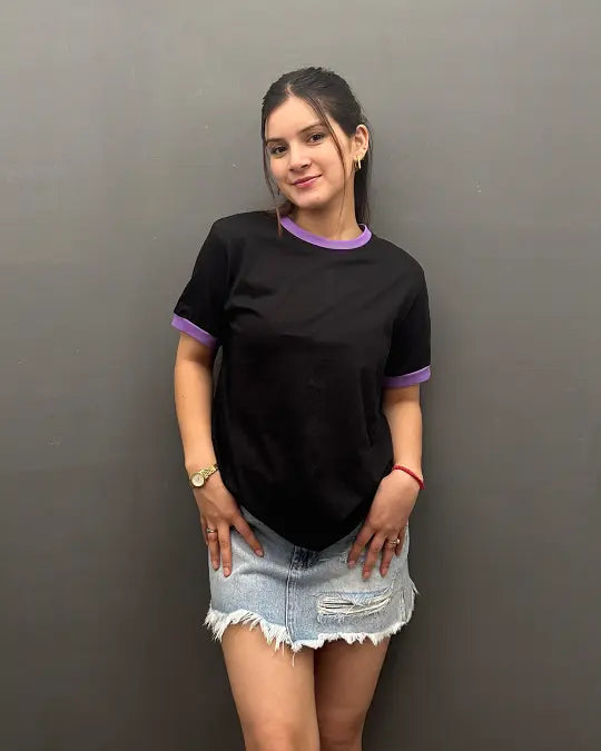 Tap Out T-Shirt - Black & Nova - Shop Printed T shirt for Women Online In India | LoveDky