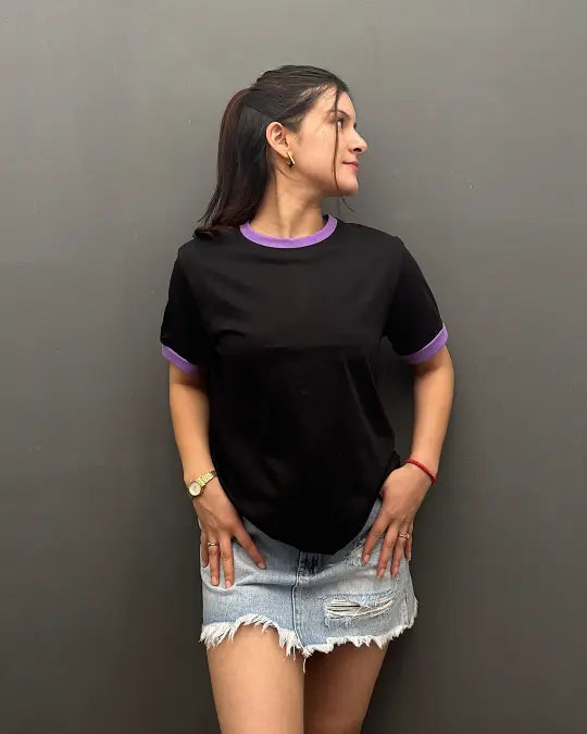 Tap Out T-Shirt - Black & Nova - Shop Printed T shirt for Women Online In India | LoveDky