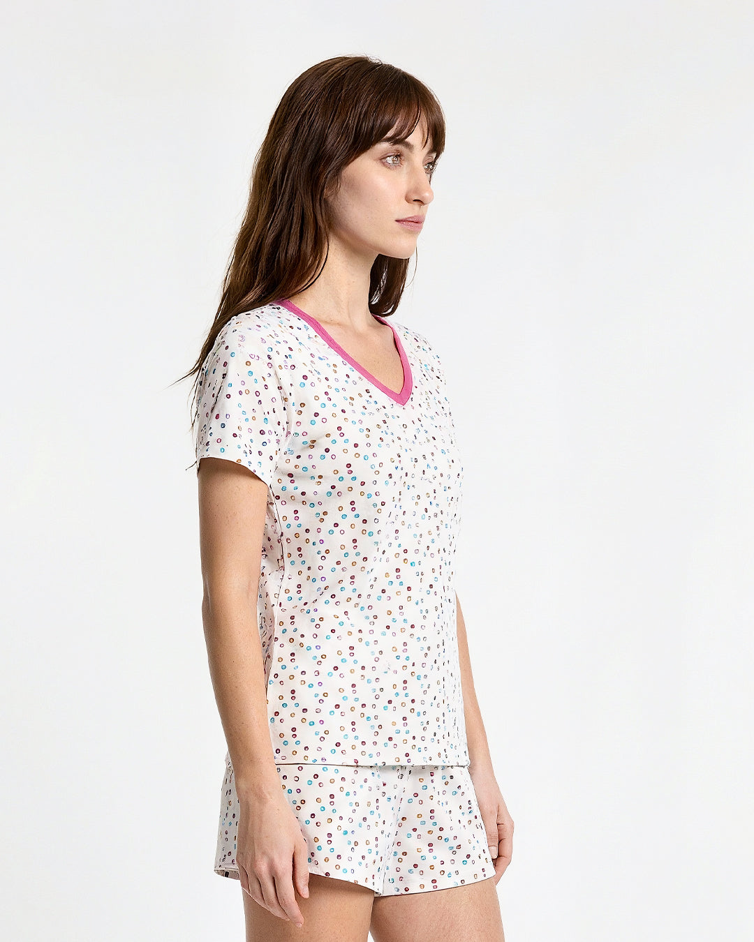 Berry Pop Cotton Shorts Set