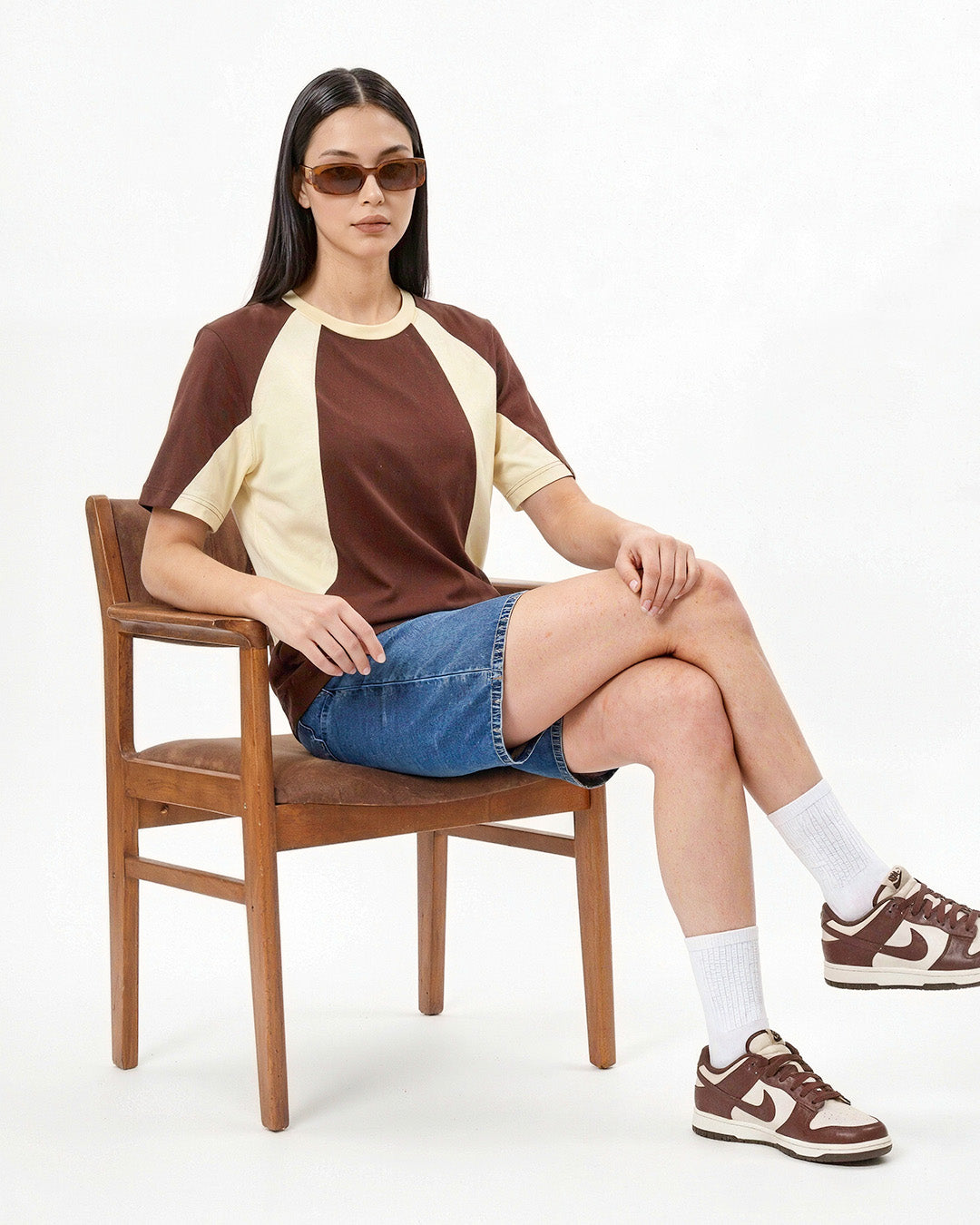 Brown-Cream All-Star Plain Oversize T-Shirt