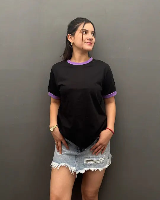 Tap Out T-Shirt - Black & Nova - Shop Printed T shirt for Women Online In India | LoveDky