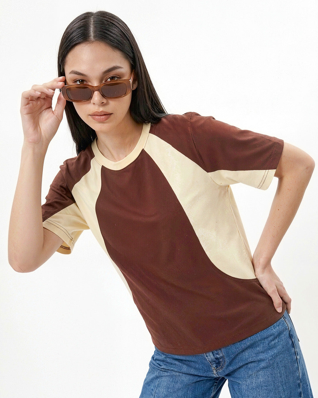 Brown-Cream All-Star Plain Oversize T-Shirt