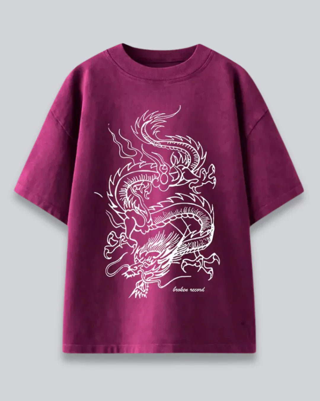Arlo Mulberry Dragon Oversized T-Shirt