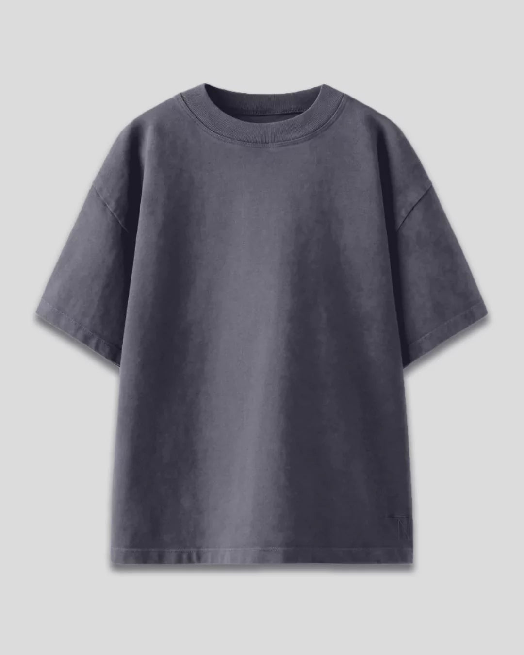 Dark Grey Plain Oversized T-Shirt