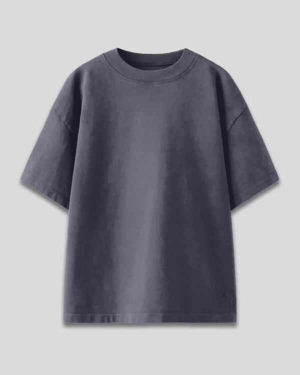 Dark Grey Plain Oversized T-Shirt - Shop Printed T shirt for Women Online In India | LoveDky