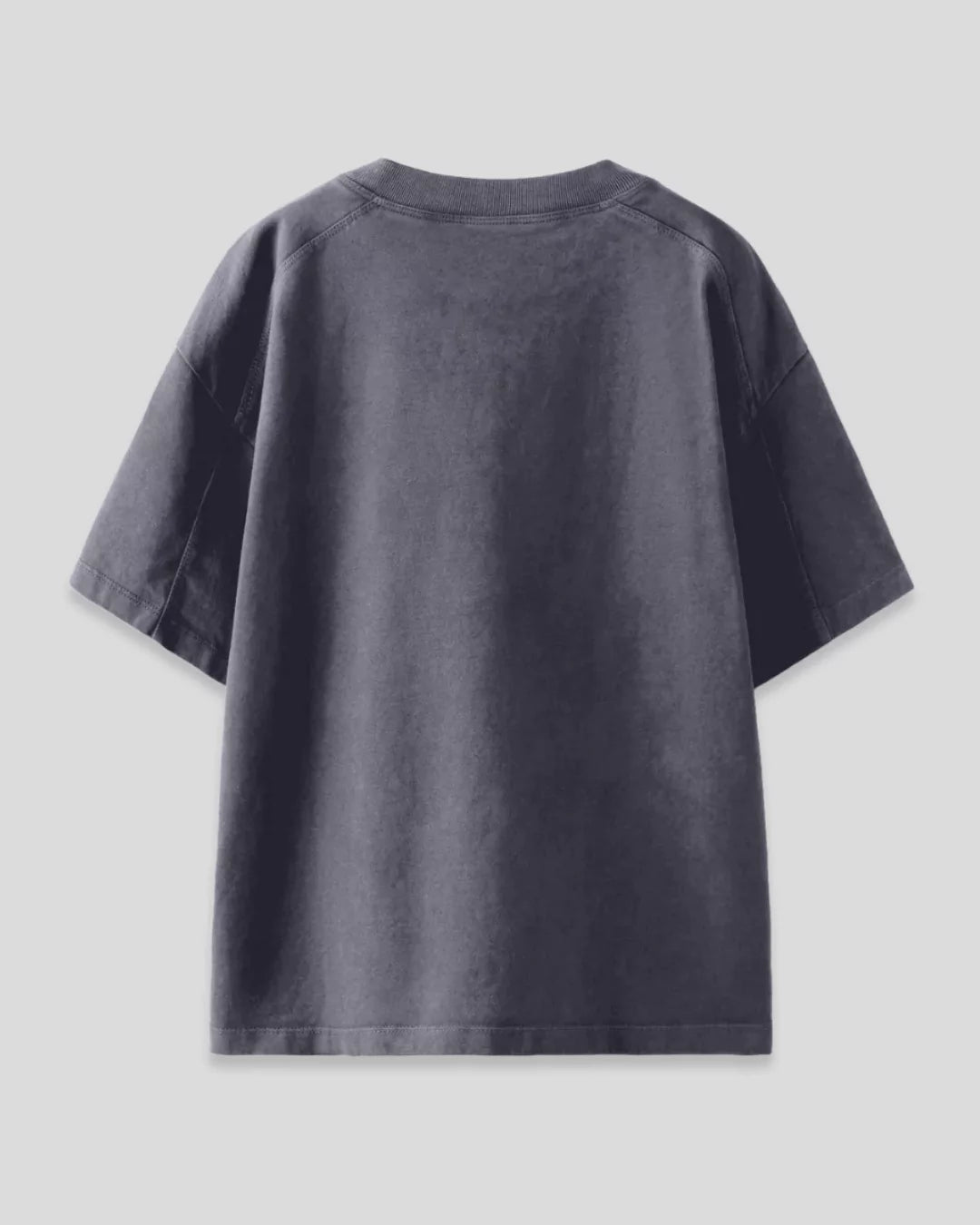 Dark Grey Plain Oversized T-Shirt