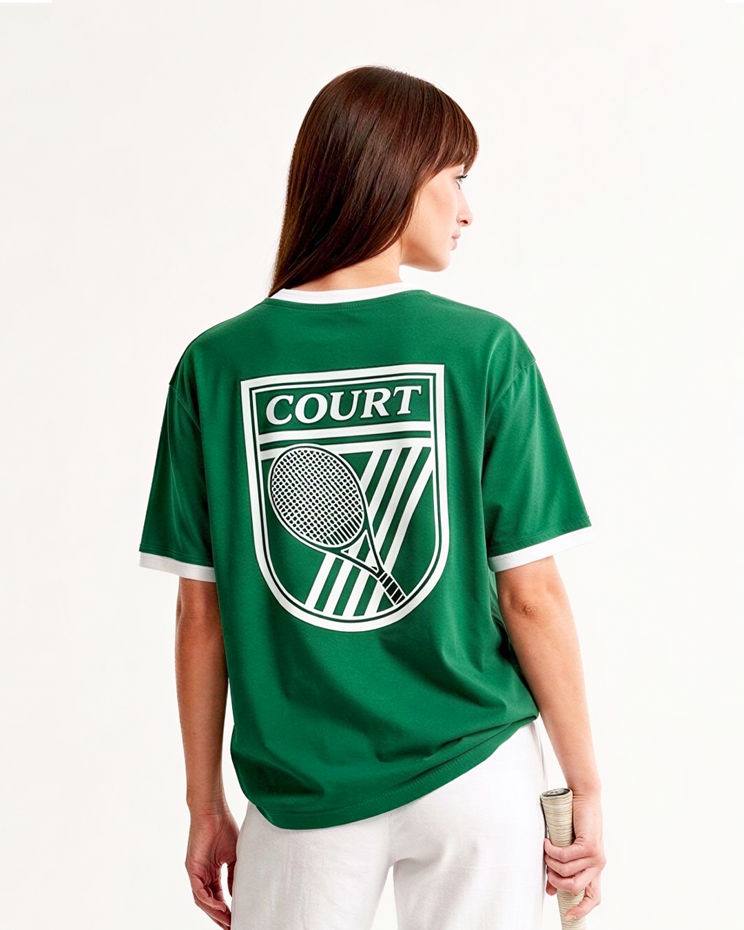 Court Tap-Out V-Neck Oversize T-Shirt