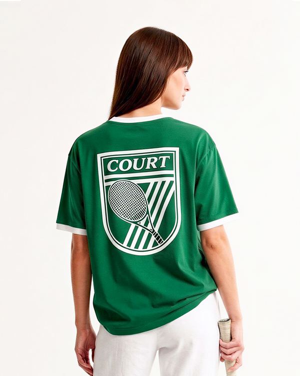 Court Tap-Out V-Neck Oversize T-Shirt