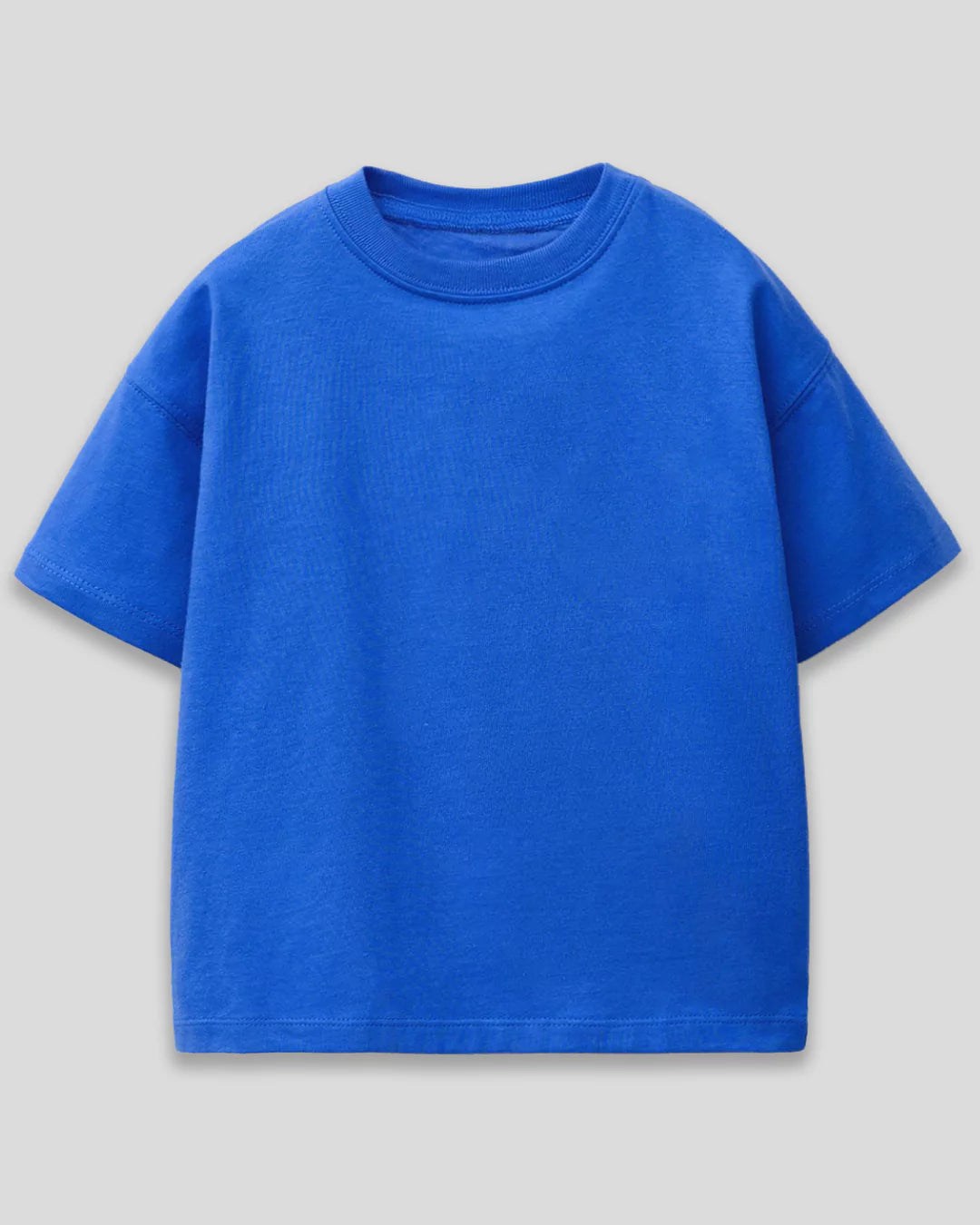 Royal Blue Plain Boxy T-Shirt