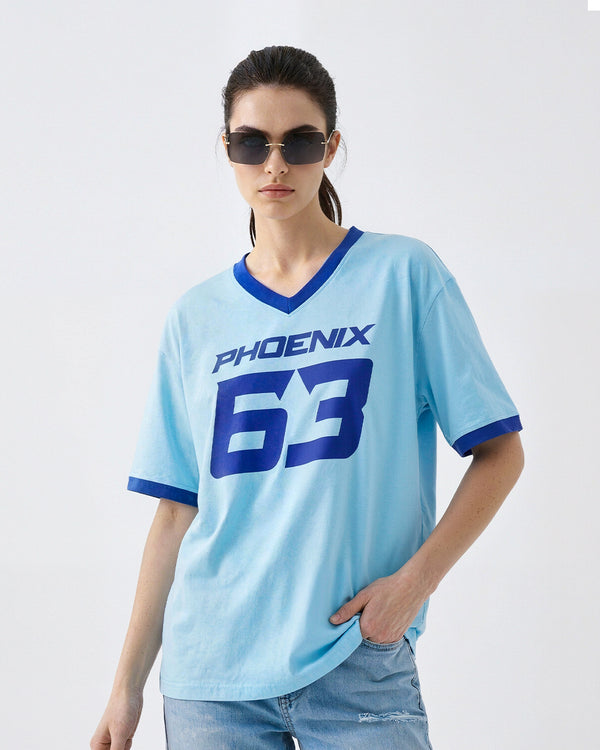 Phoenix Tap-Out V-Neck Oversize T-Shirt