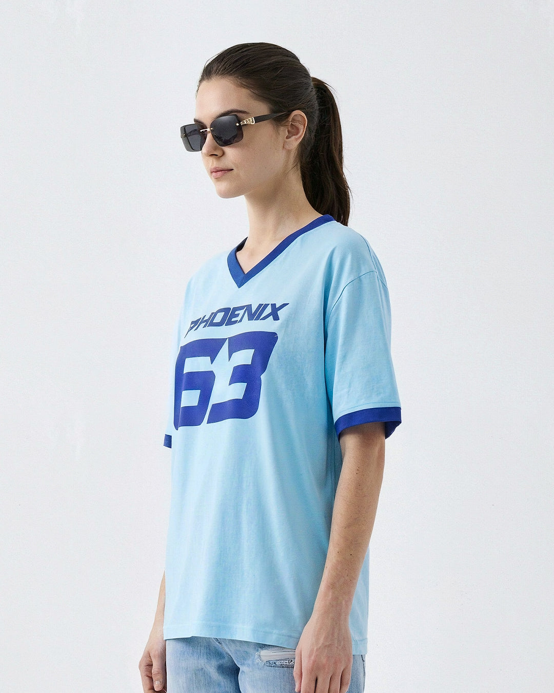Phoenix Tap-Out V-Neck Oversize T-Shirt