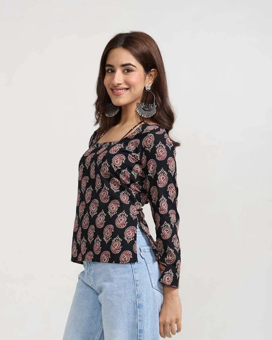 Black Noor Short Kurti