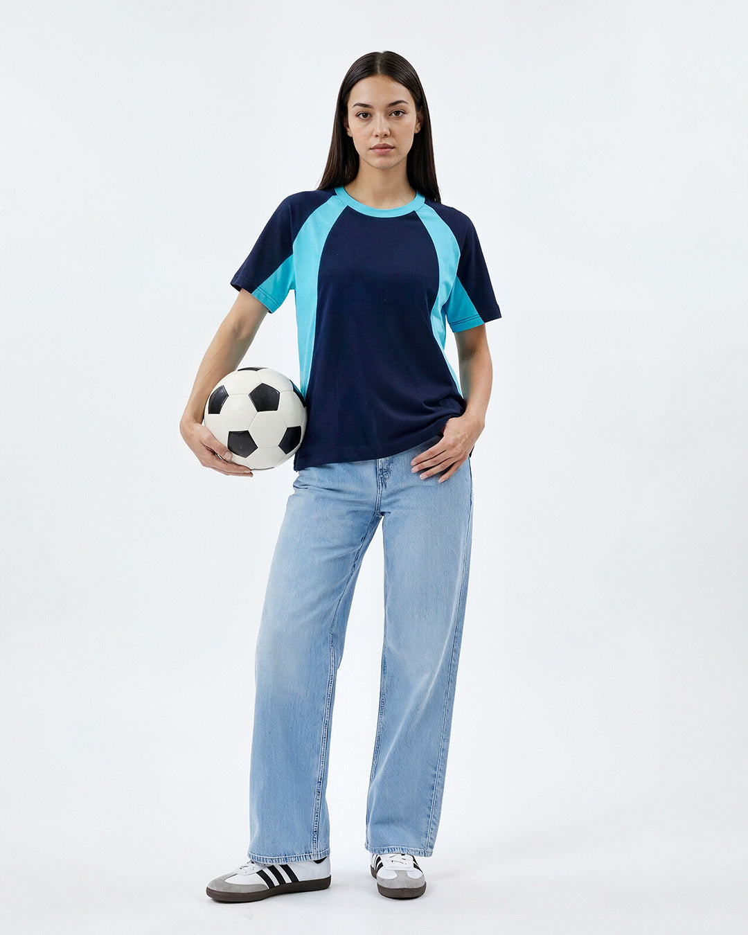 Navy Blue All-Star Plain Oversize T-Shirt