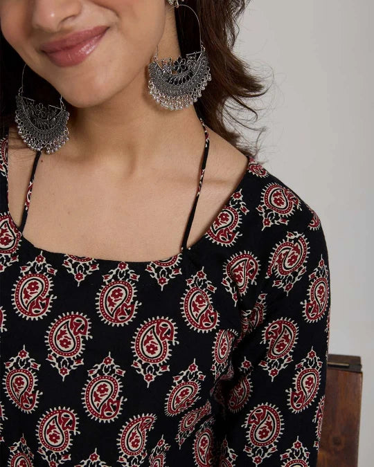 Black Noor Short Kurti