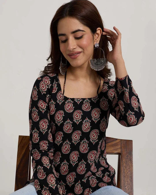 Black Noor Short Kurti