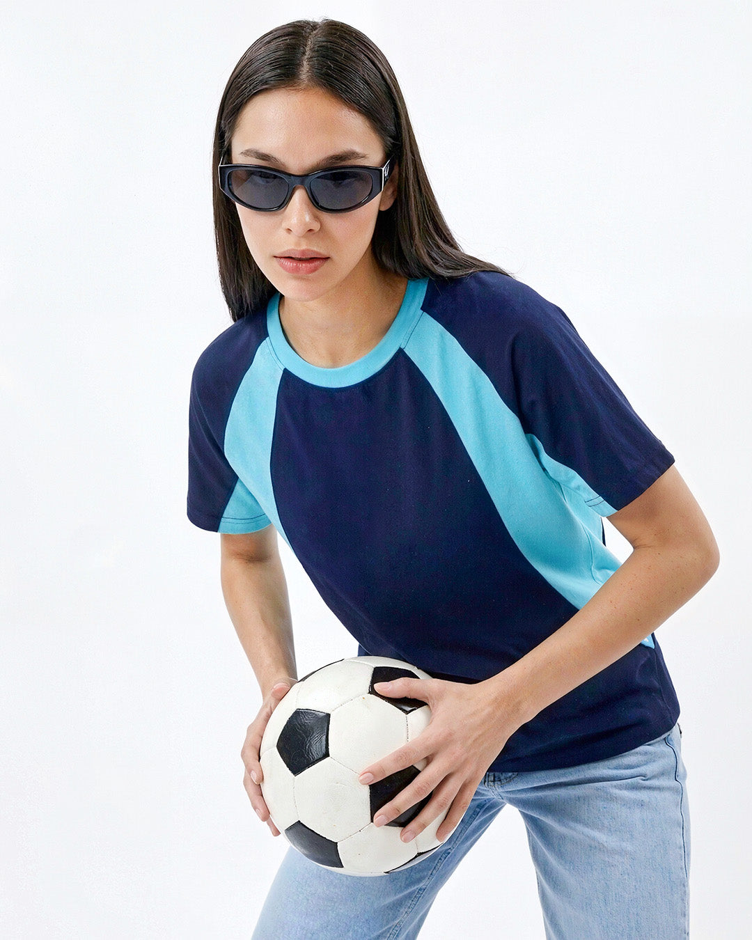 Navy Blue All-Star Plain Oversize T-Shirt
