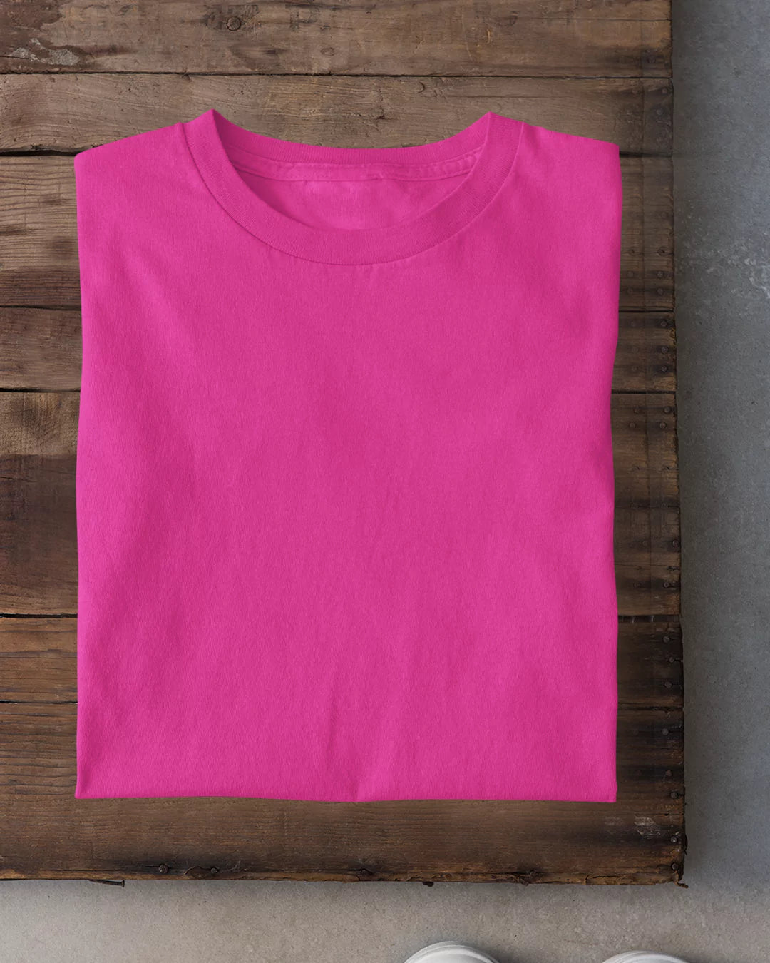 Hot Pink Plain T-Shirt