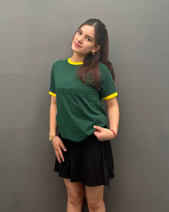 Tap Out T-Shirt - Jade & Yellow