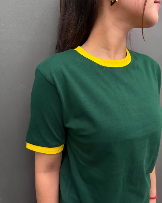 Tap Out T-Shirt - Jade & Yellow