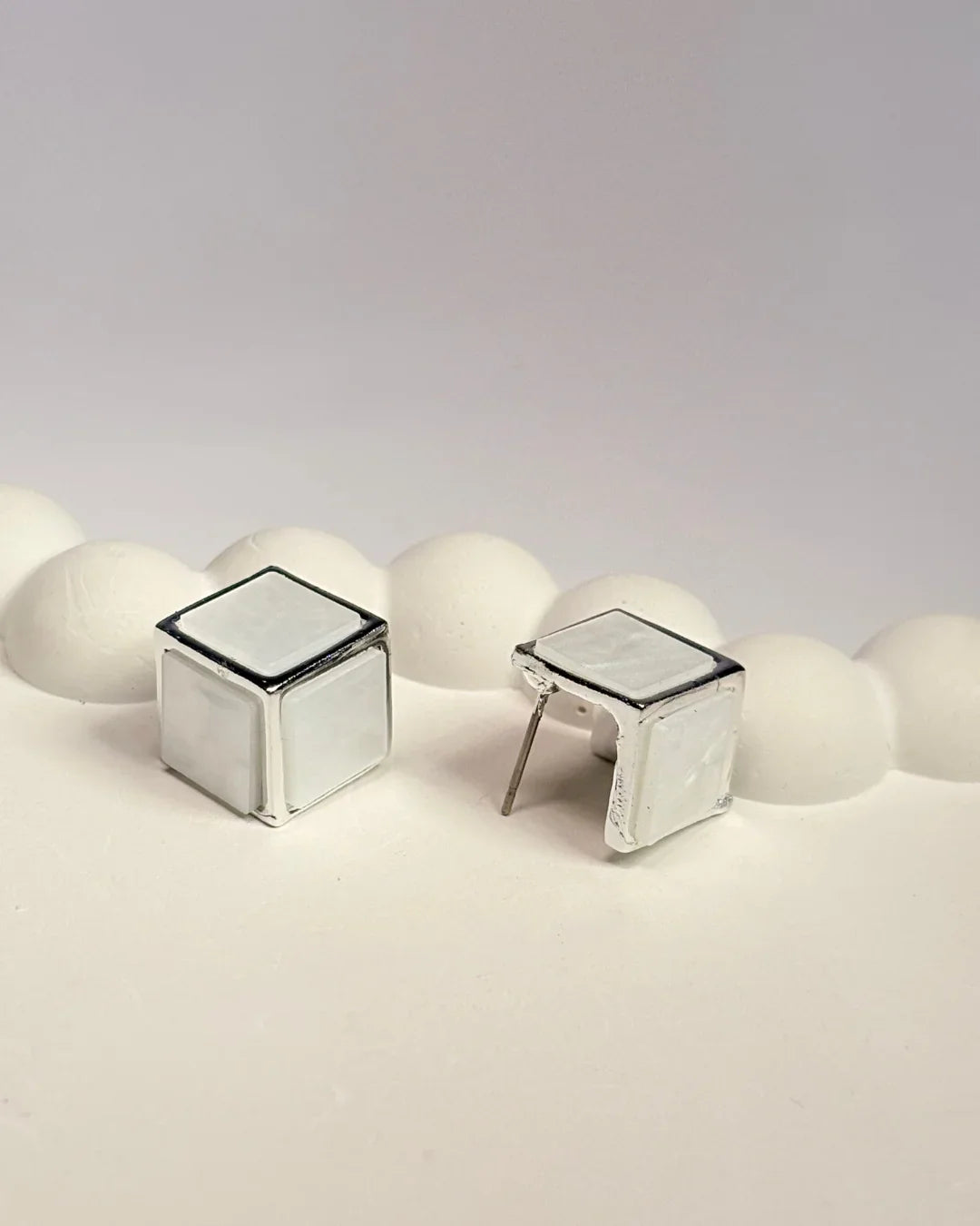 White Cube Studs