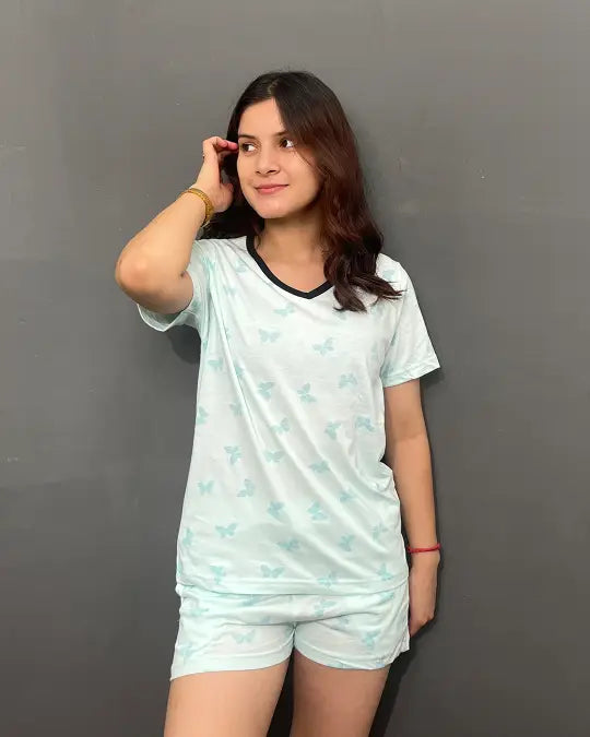 Butterfly Breeze Cotton Shorts Set