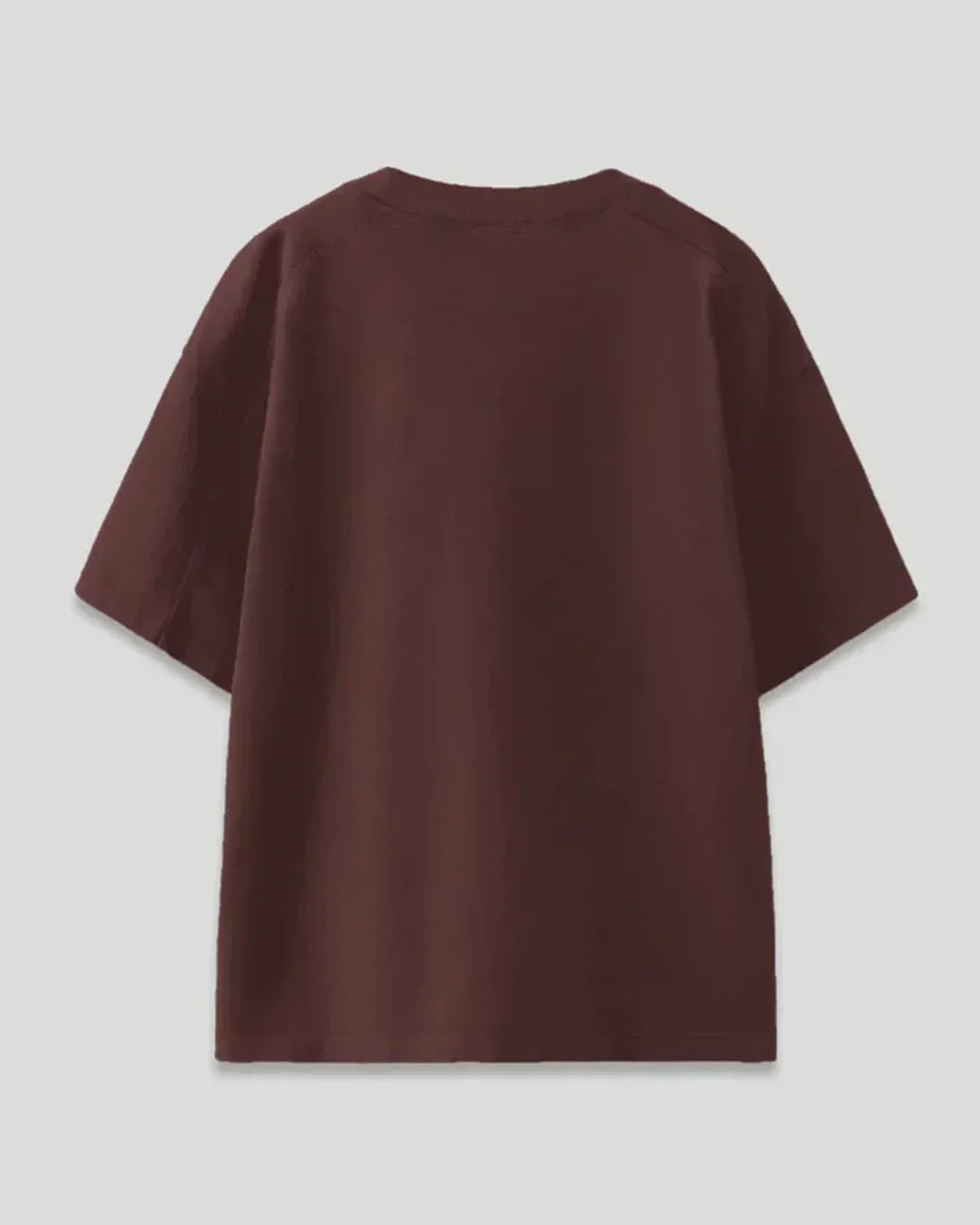 90's Baby Oversized T-Shirt – brown oversized T-shirt with plain design, shown in flat lay