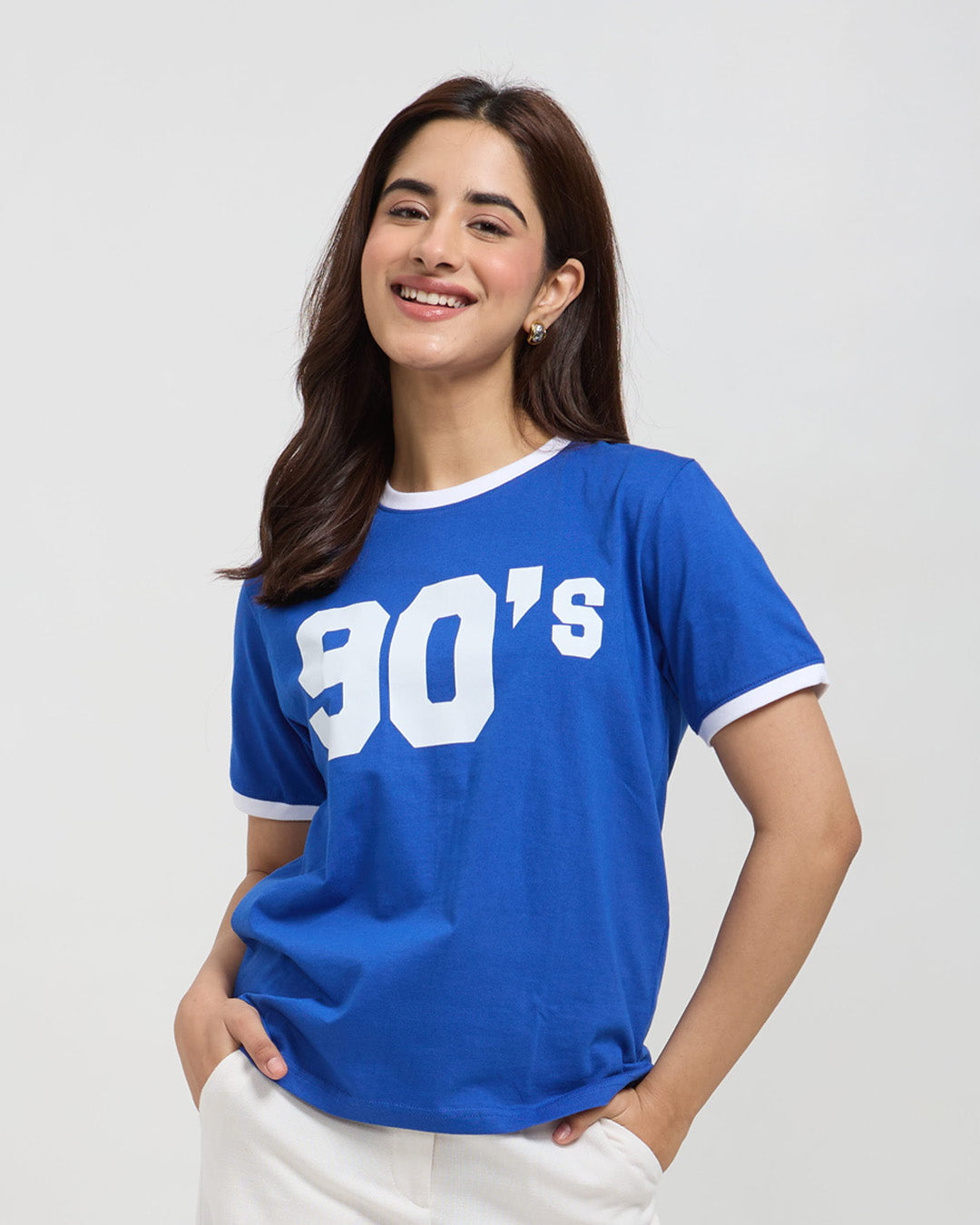 Shop 90s Tap Out T-Shirt - Royal Blue & White | Dky