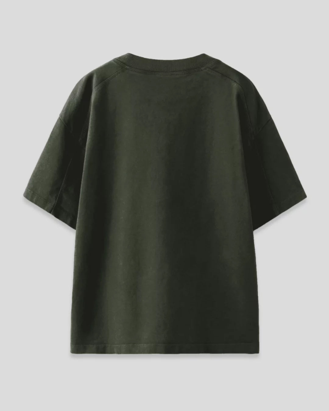 Olive Plain Oversized T-Shirt