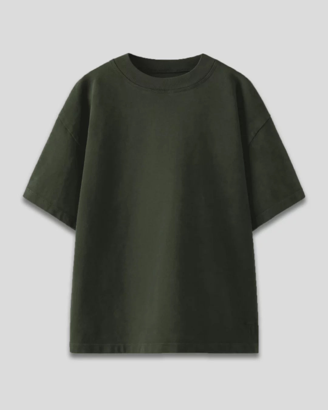 Olive Plain Oversized T-Shirt