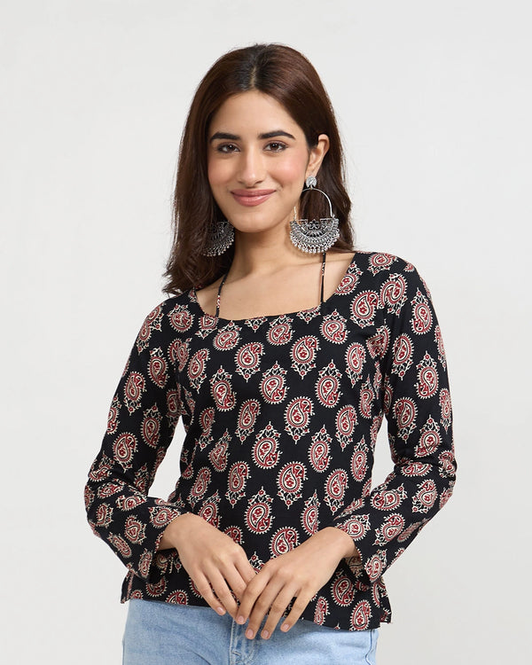 Black Noor Short Kurti