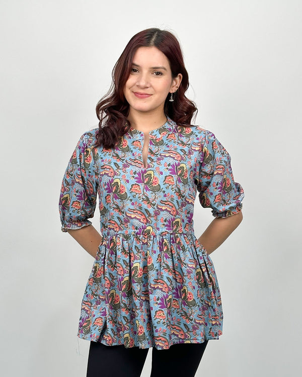 Blue Haze Cotton Top