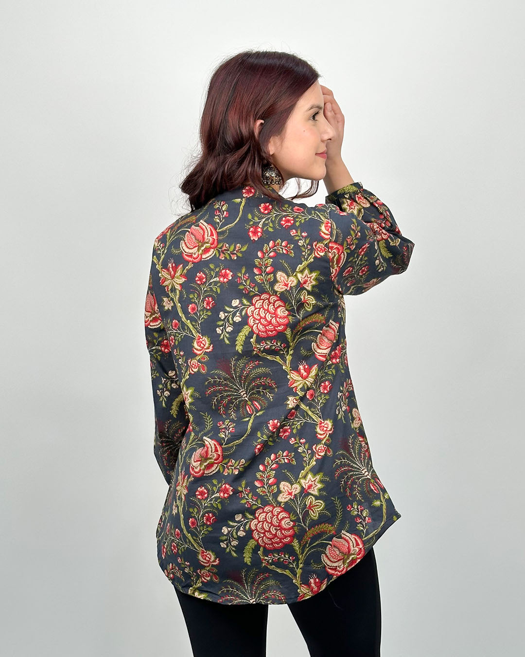 Blue Vaani High Low Short Kurti