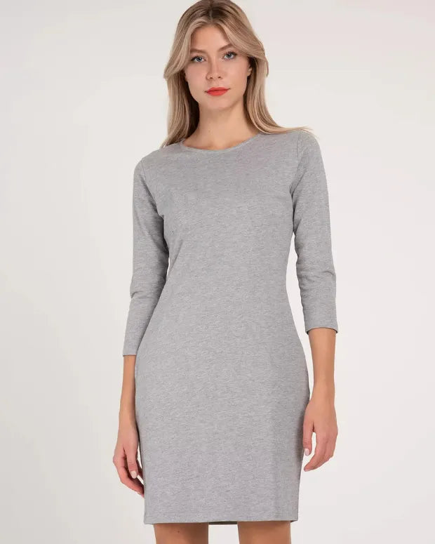 Grey Melange Bodycon Dress
