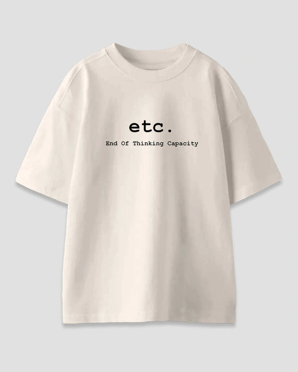 ETC Oversized T-Shirt - Shop Printed T shirt for Women Online In India | LoveDky