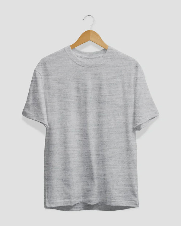 RB Grey Melange Plain T-Shirt