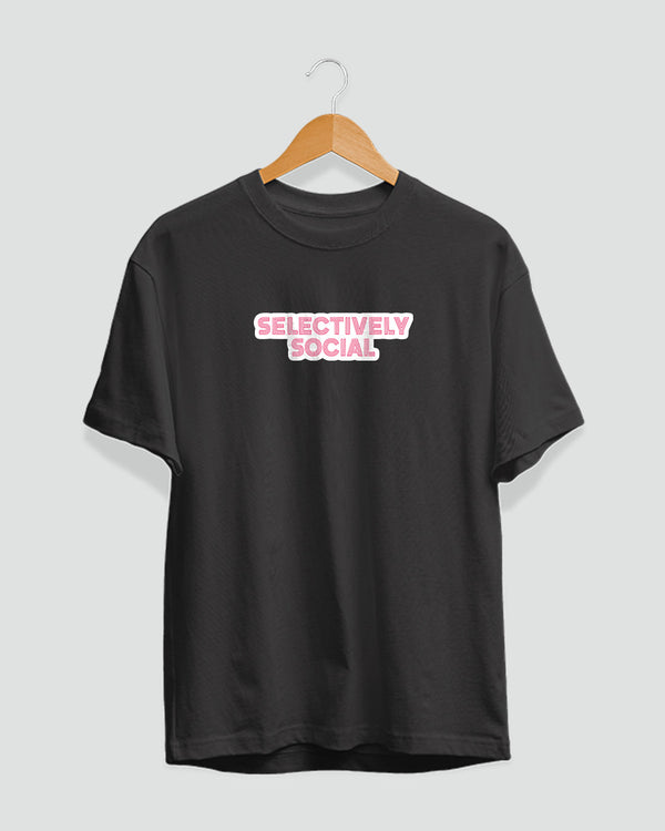 Black Selectively Social T-Shirt