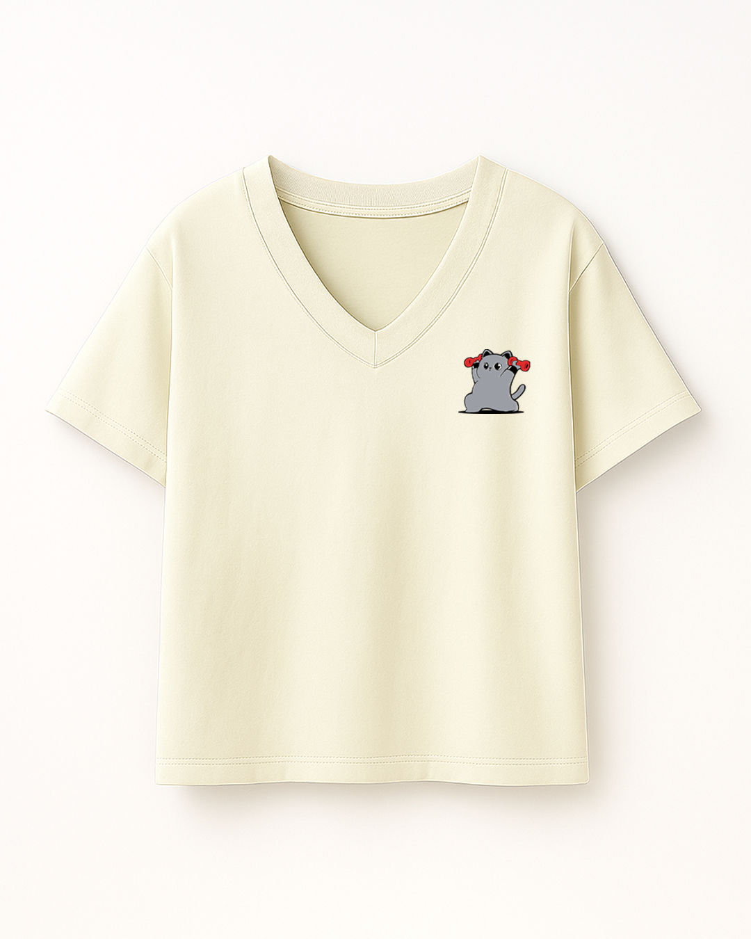 Kitty Gains V-Neck Oversize T-Shirt