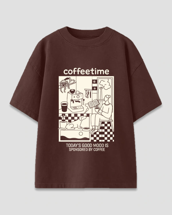 Coffee Time Oversized T-Shirt