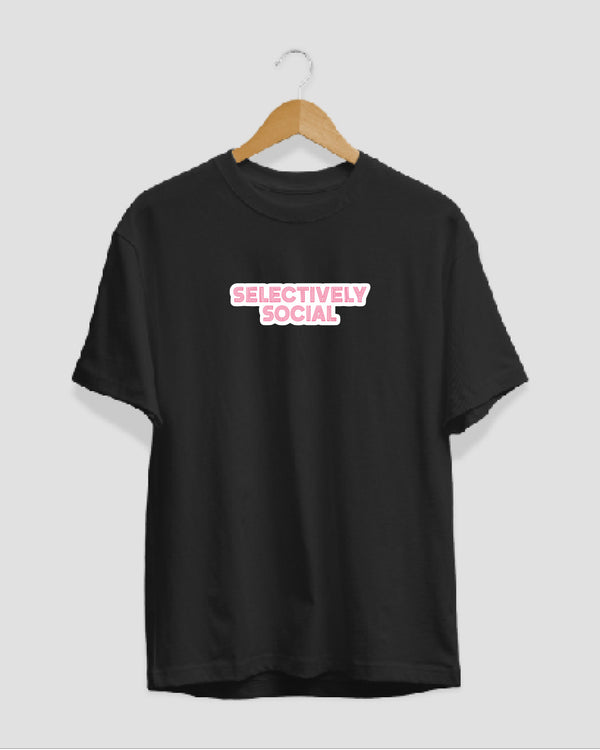 Black Selectively Social T-Shirt