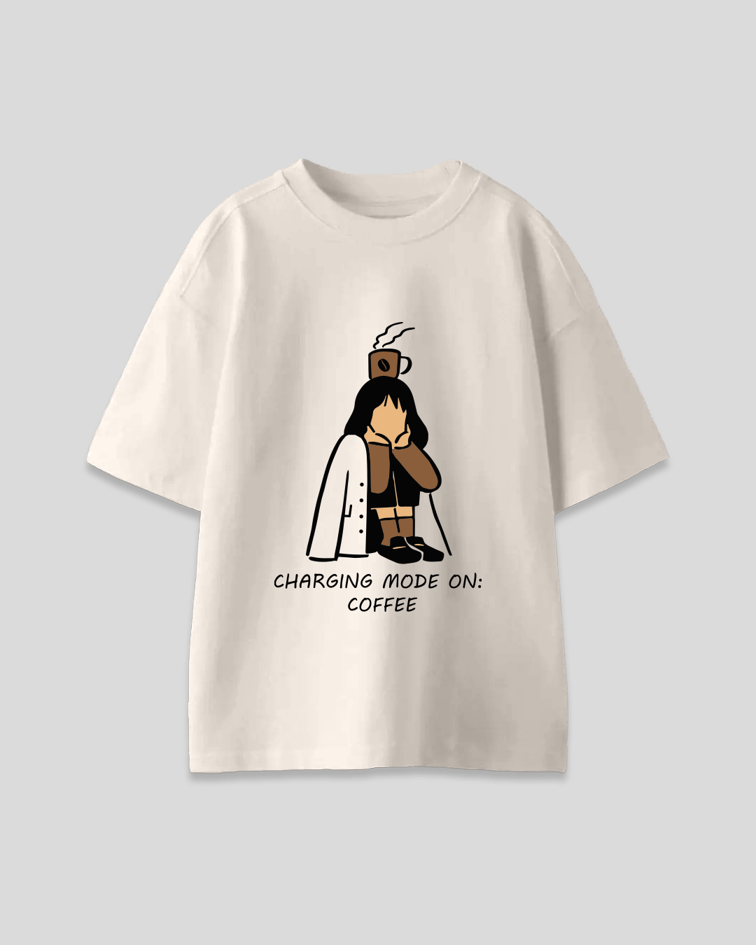 Charging Mode On Oversized T-Shirt