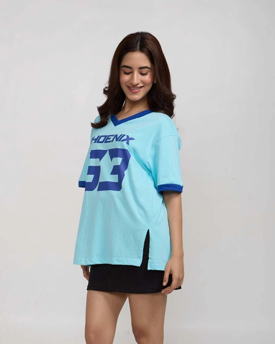 Phoenix Tap-Out V-Neck Oversize T-Shirt