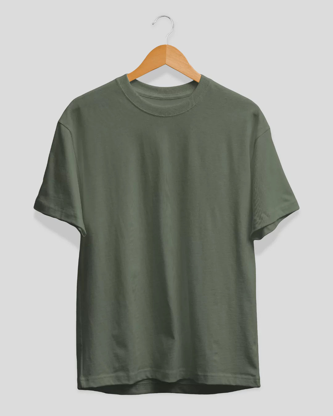 Olive Green Plain T-Shirt